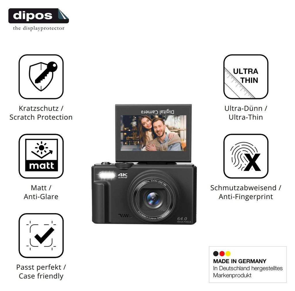 4x Schutzfolie für MEIION Norwiss X-01-0138 matt Displayschutzfolie Folie Display Schutz dipos