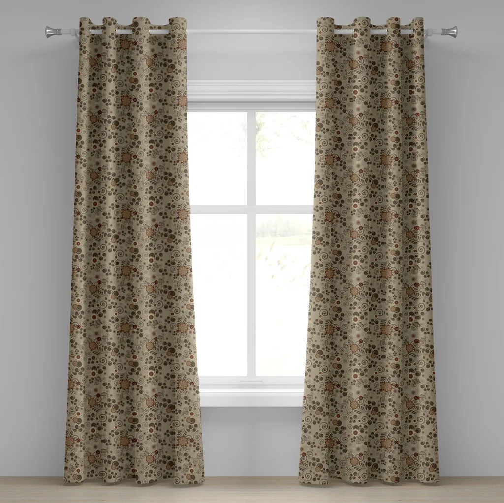 Tende Decorative ABAKUHAUS 280x225 - Motivo Floreale Retrò e Grunge