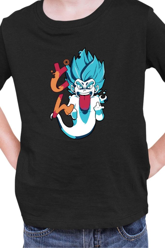 Kinder T-Shirt Japan Manga Anime Comics Animation Dragon Anime Manga Ball Vegeta 10, 7-8 Jahr - 128 / Schwarz