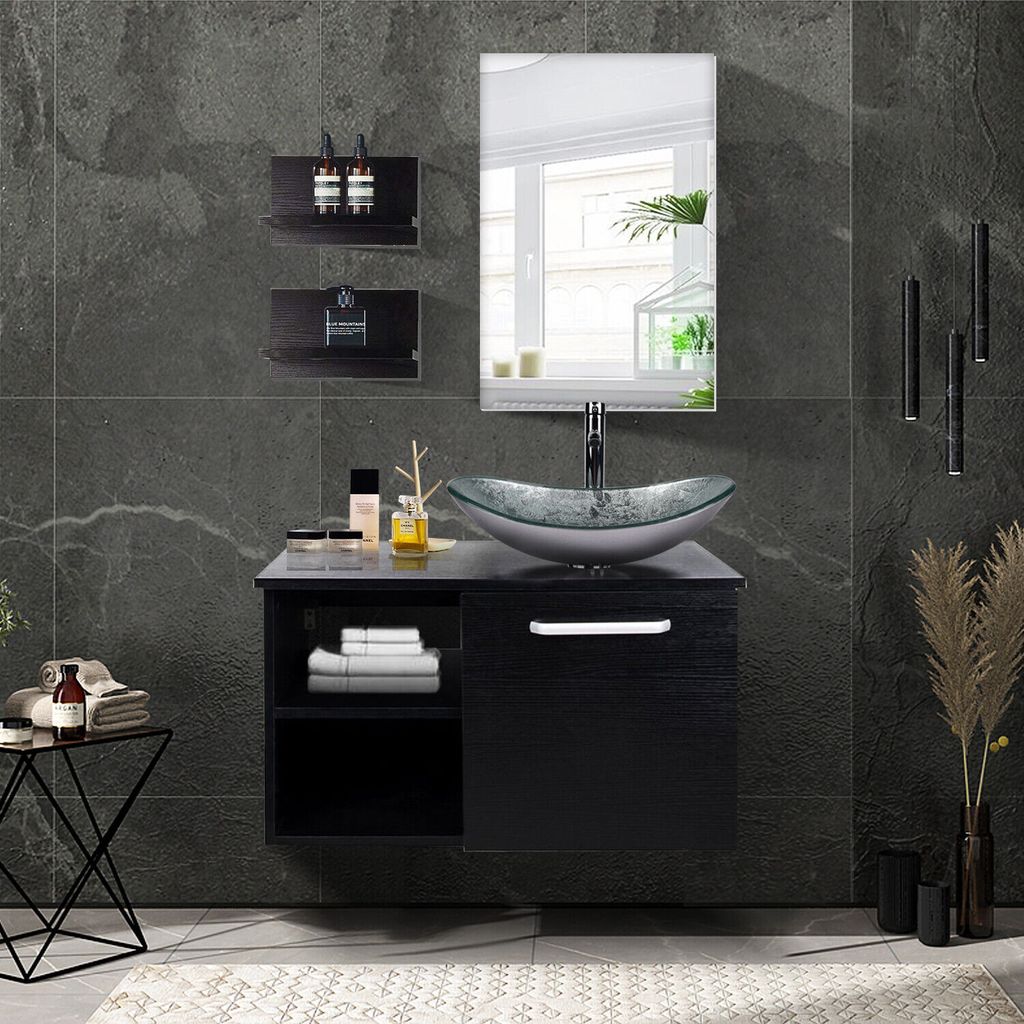 Puluomis Badmöbel Set mit Waschbecken Produktbild 2