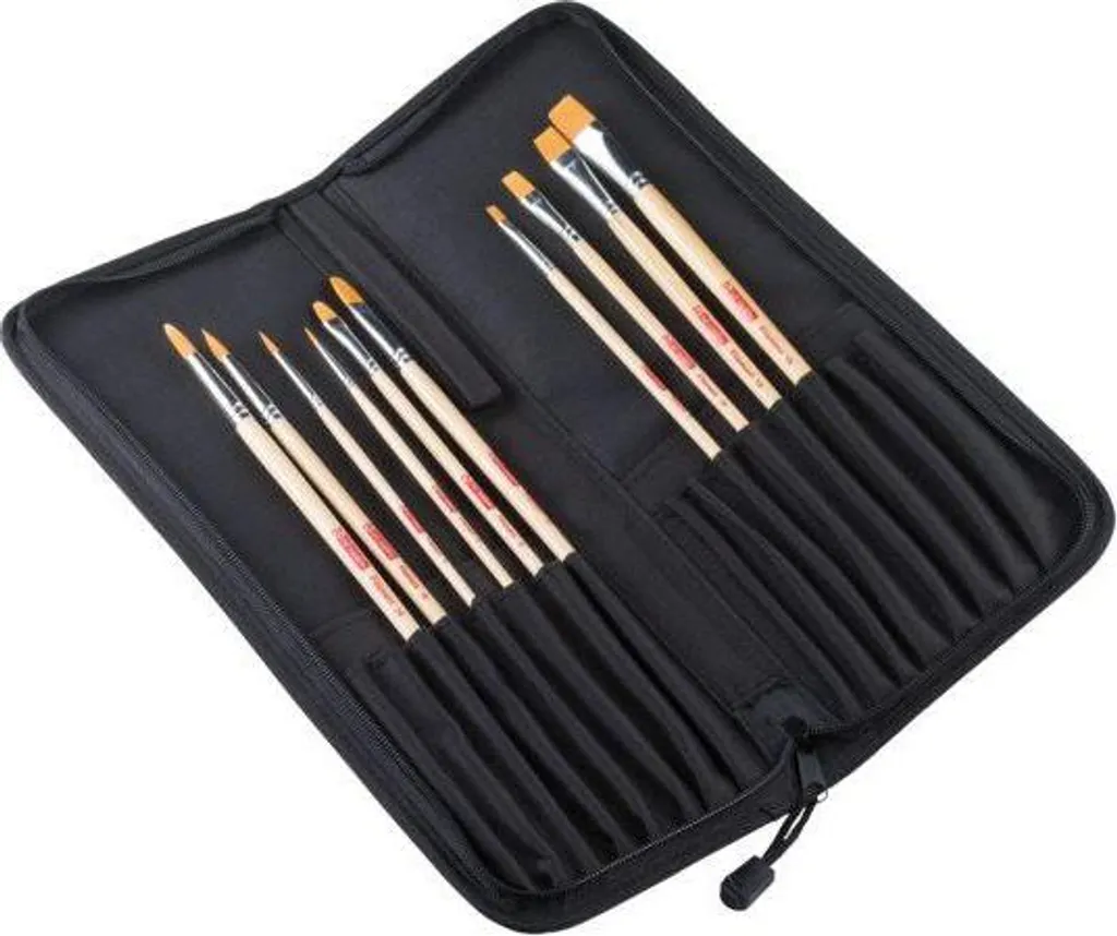 Pinceaux de peinture Talens avec organizer pour ne plus perdre vos outils