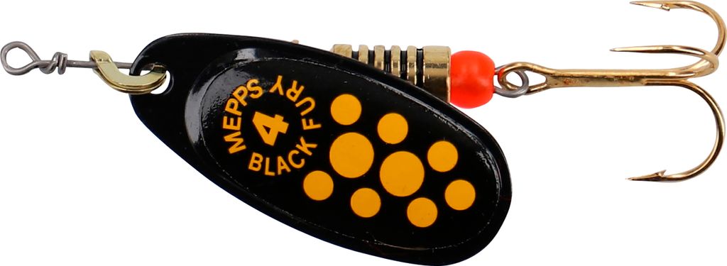 Mepps Black Fury | yellow dots Gr. 3