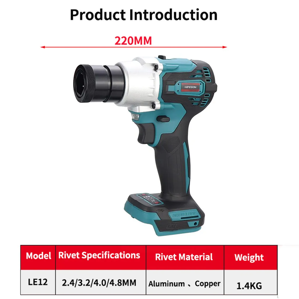 Riveteuse électrique sans balais, machine à riveter les écrous M3-M12 - 4