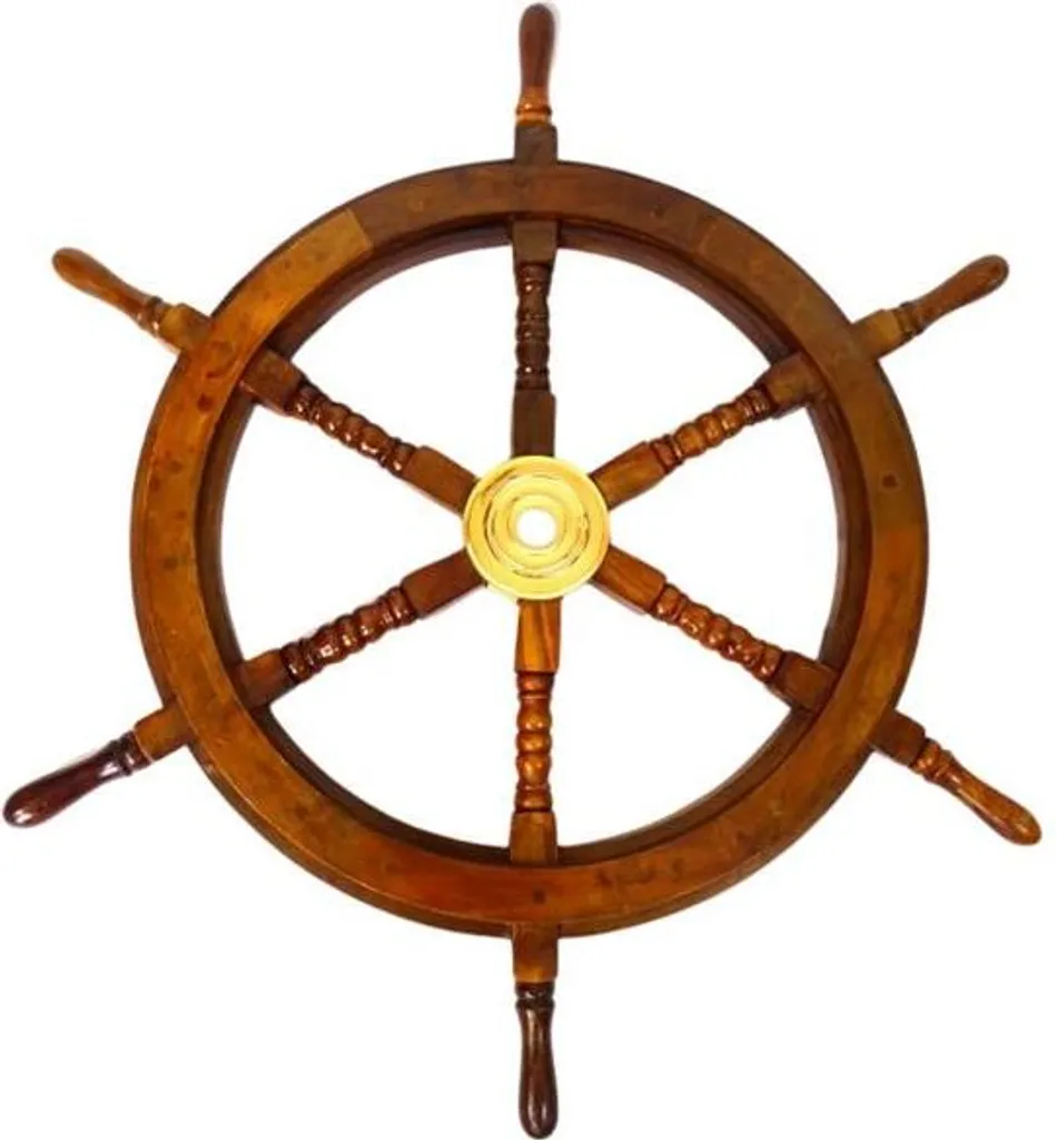 Sublimez votre mur : Volant en bois 75 cm Madrid avec moyeu laiton et cale