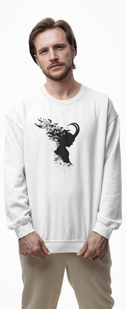 D&B Design Uni Pullover SWMO00019 Loki Weiß-Größe S