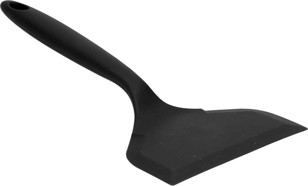 Küchenspatel aus Silikon, breite Öffnung, Steakspatel, Pfannkuchenspatel, hitzebeständiger Bratspatel, Küchenwerkzeug (schwarz)