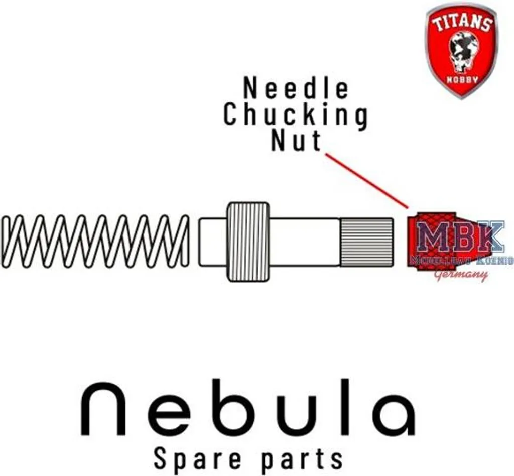 Écrou de serrage de rechange pour aérographe de précision NEBULA TTH058