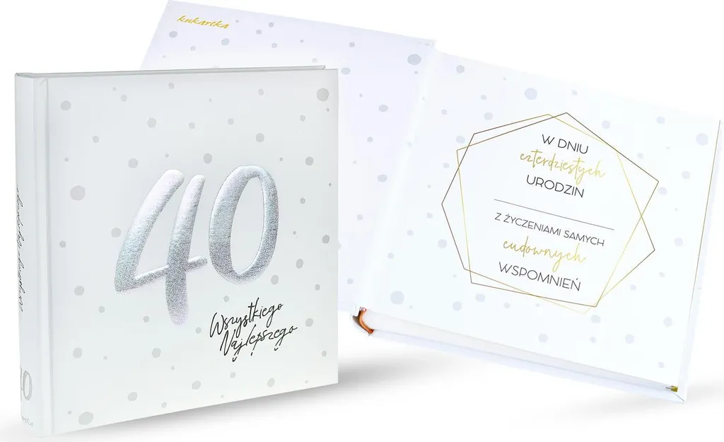 Album 40 Ans Happy Birthday HAS-006 avec Pages Blanches Épaisses