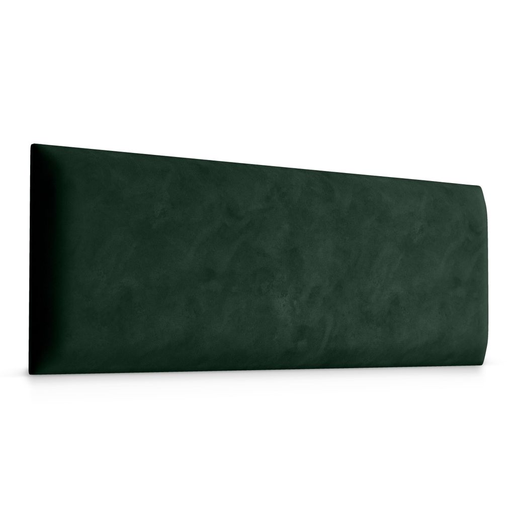 A dark green upholstered headboard is shown against a white background.