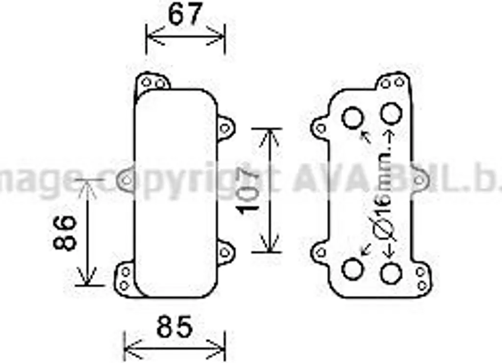 Radiateur d'huile moteur VN3392 compatible Transporter T5 et Touareg