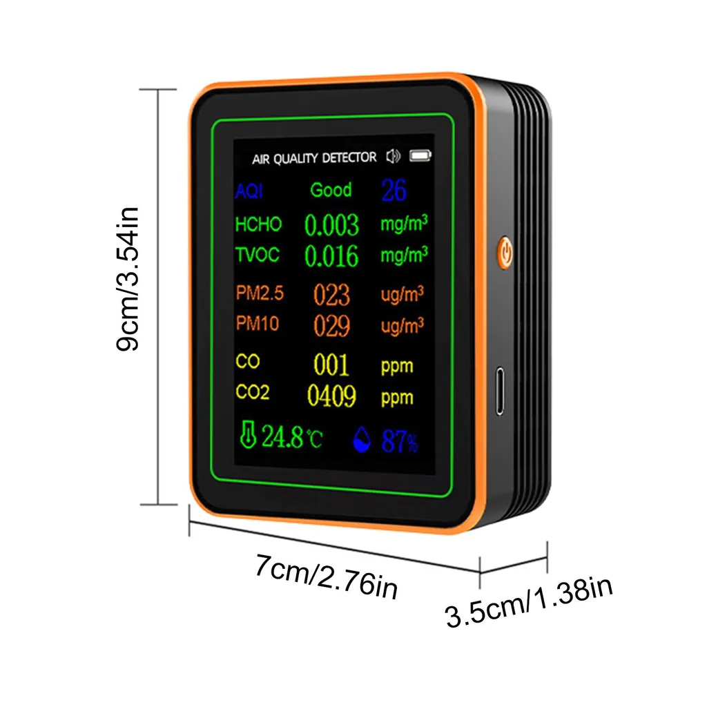 Analyseur de qualité de l'air intérieur multi-capteur avec suivi AQI - 4