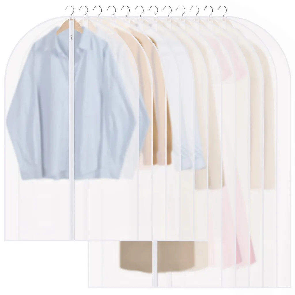 Housse à vêtements anti-poussière et imperméable en PEVA - Lot mixte 12
