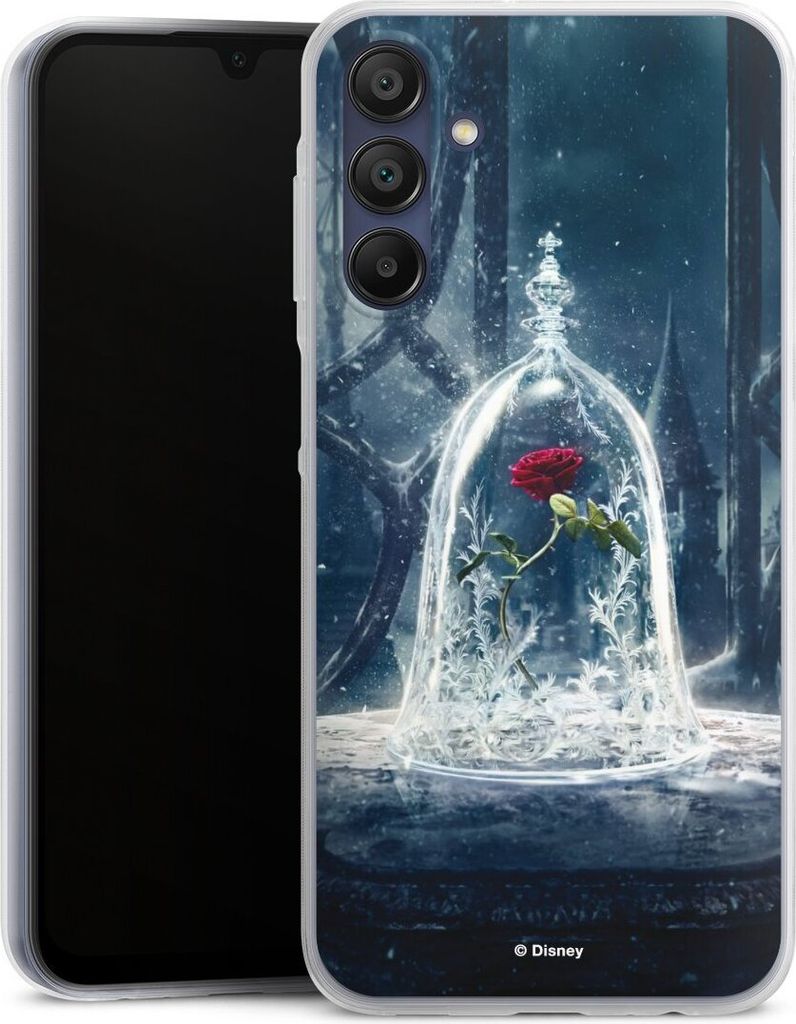 DeinDesign Slim Hülle für Samsung Galaxy A15 Silikon Case Ultra Dünn Handyhülle Die Schöne und das Biest Disney Princess Rose