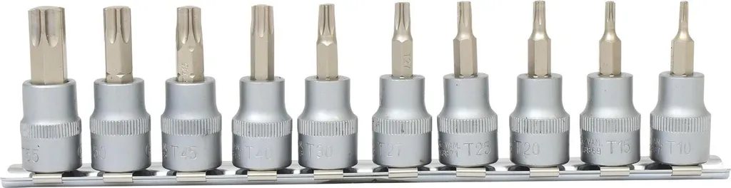 KS TOOLS Set di bussole Torx da 3/8" 10 pz. T10-T55 - 911.3935 - 2