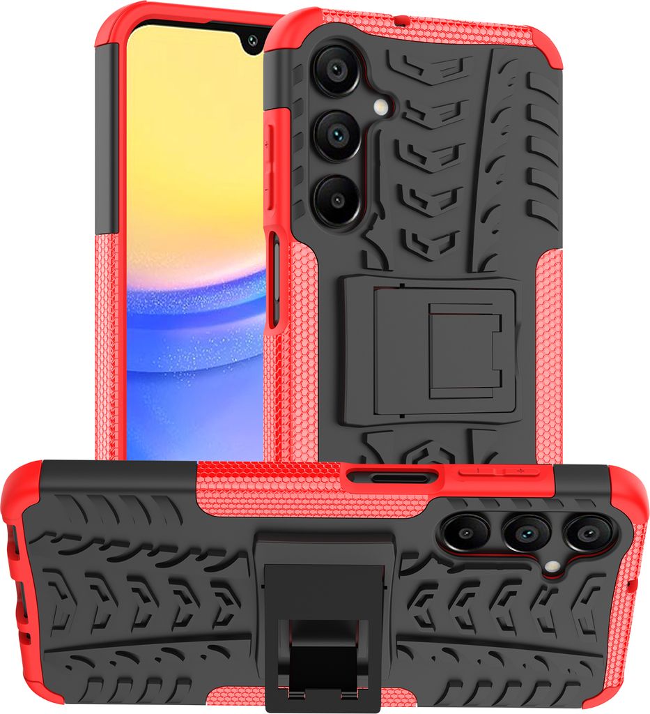 Outdoor Hülle für Samsung Galaxy A16 Handyhülle Handy Tasche Bumper TPU Silikon in Rot