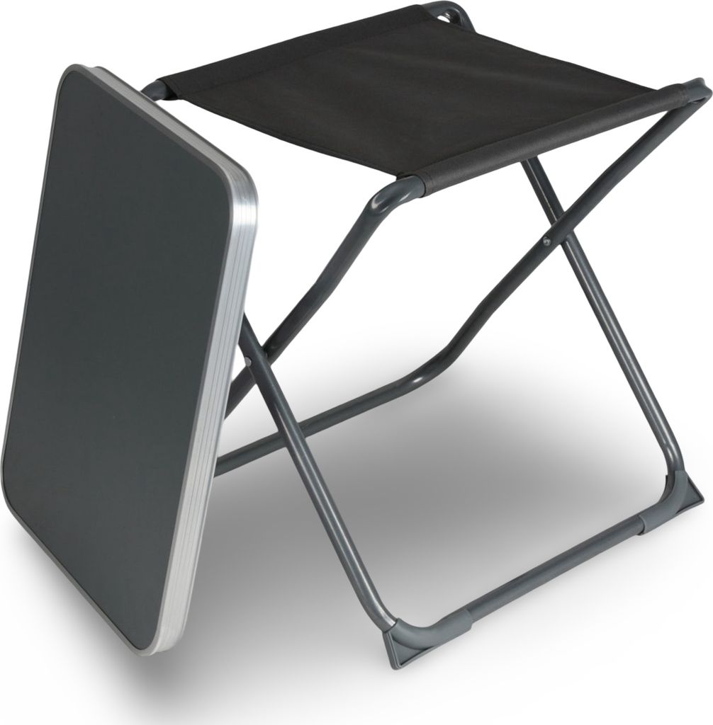 2 in 1 Campingtisch und Hocker Camping Möbel Tisch klappbar Klapptisch Klapphocker