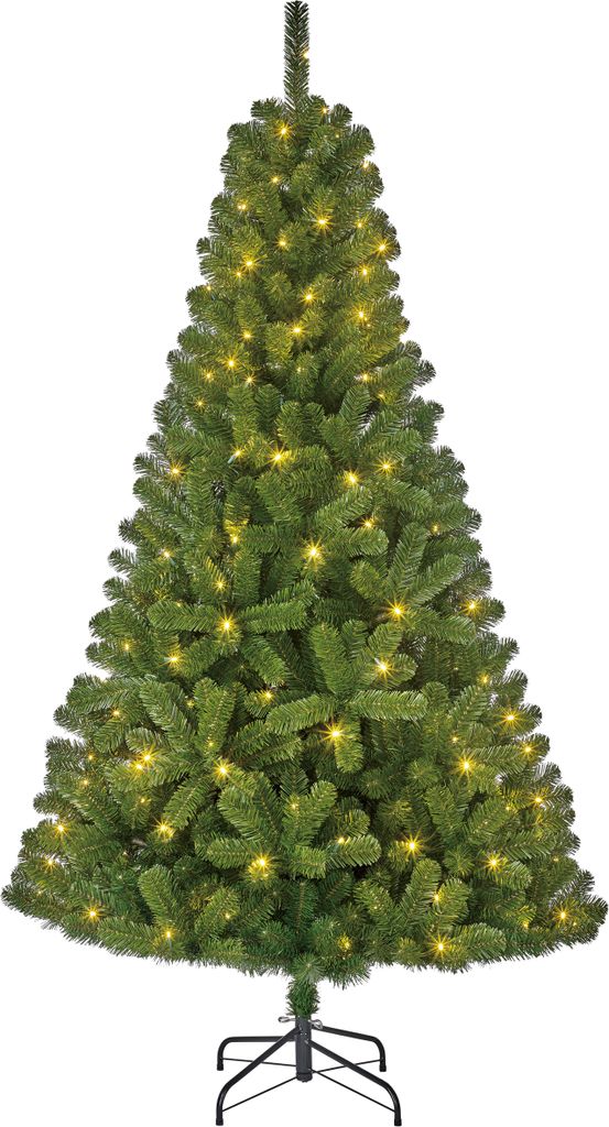 Black Box Trees Charlton Künstlicher Weihnachtsbaum mit LED-Beleuchtung - H185 cm - Grün