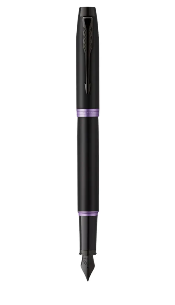Stylo Plume Parker IM Améthyste 2172949 Anneaux Violets et Plume Inox M