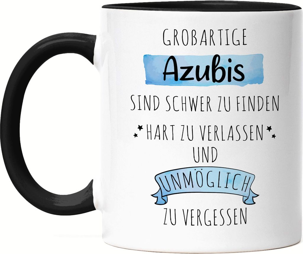 Großartige Azubis Sind Schwer Zu Finden Tasse Schwarz Danke Geschenk Hart Zu Vergessen