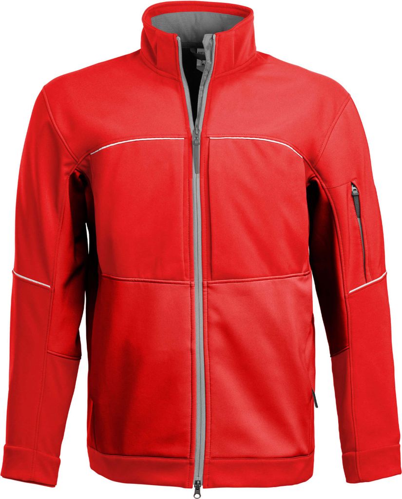 Qualitex Softshelljacke - Atmungsaktive Regenjacke | wasserfeste Softshelljacke | Übergangsjacke - in Farbe: rot - Herren: S