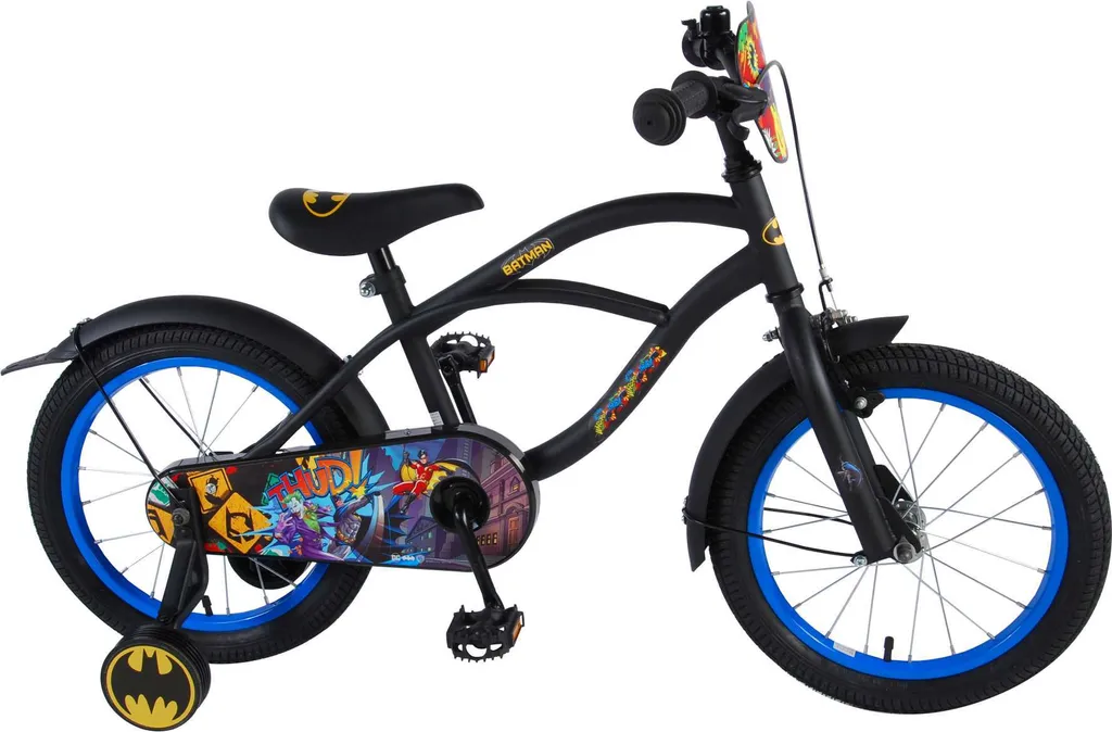 Vélo enfant 16 pouces Batman Volare pour balades au parc et loisirs extérieurs