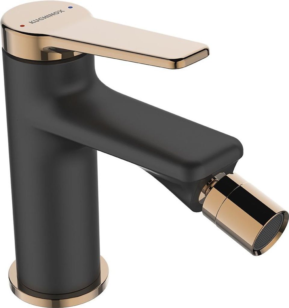 ALANIS Black Gold Stand-Bidetarmatur mit Stöpsel