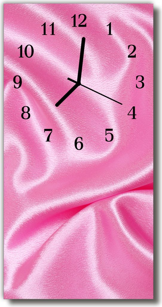 Tulup Glasuhr Wanduhr Küchenuhr Echt-Glas 30x60 Samt Lila