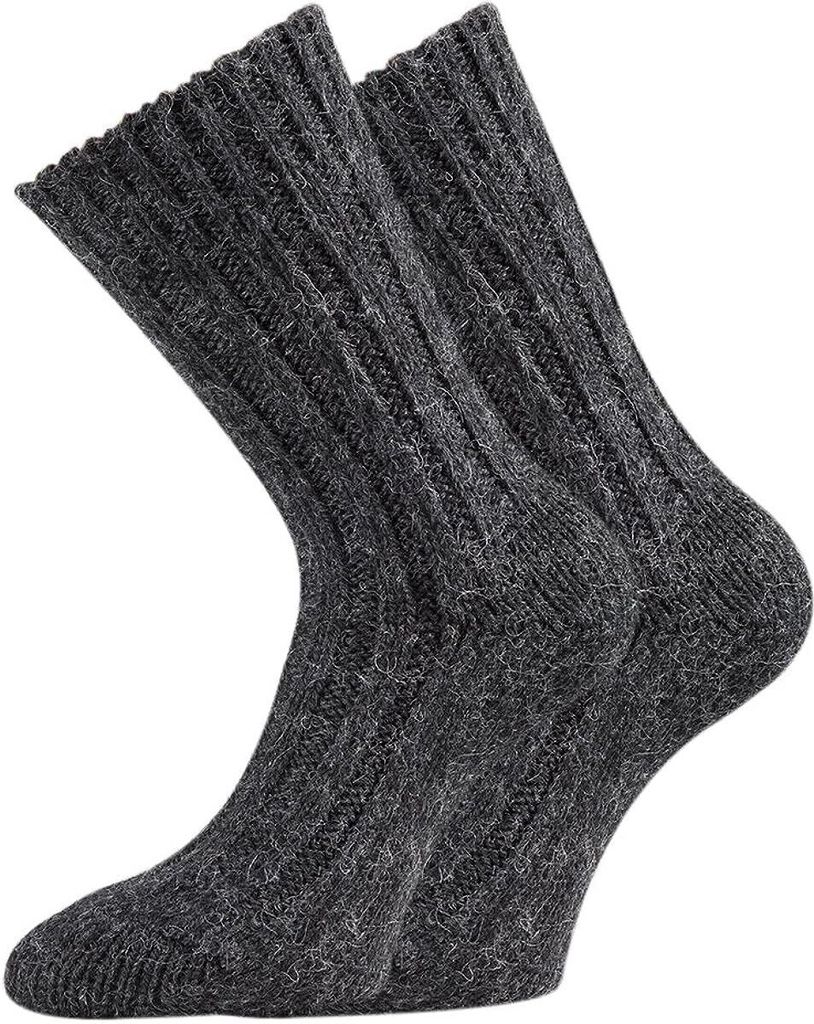 TippTexx 24 2 Paar superweiche Wollsocken mit Alpakawolle für Damen und Herren, Anthrazit, Größe 35-38