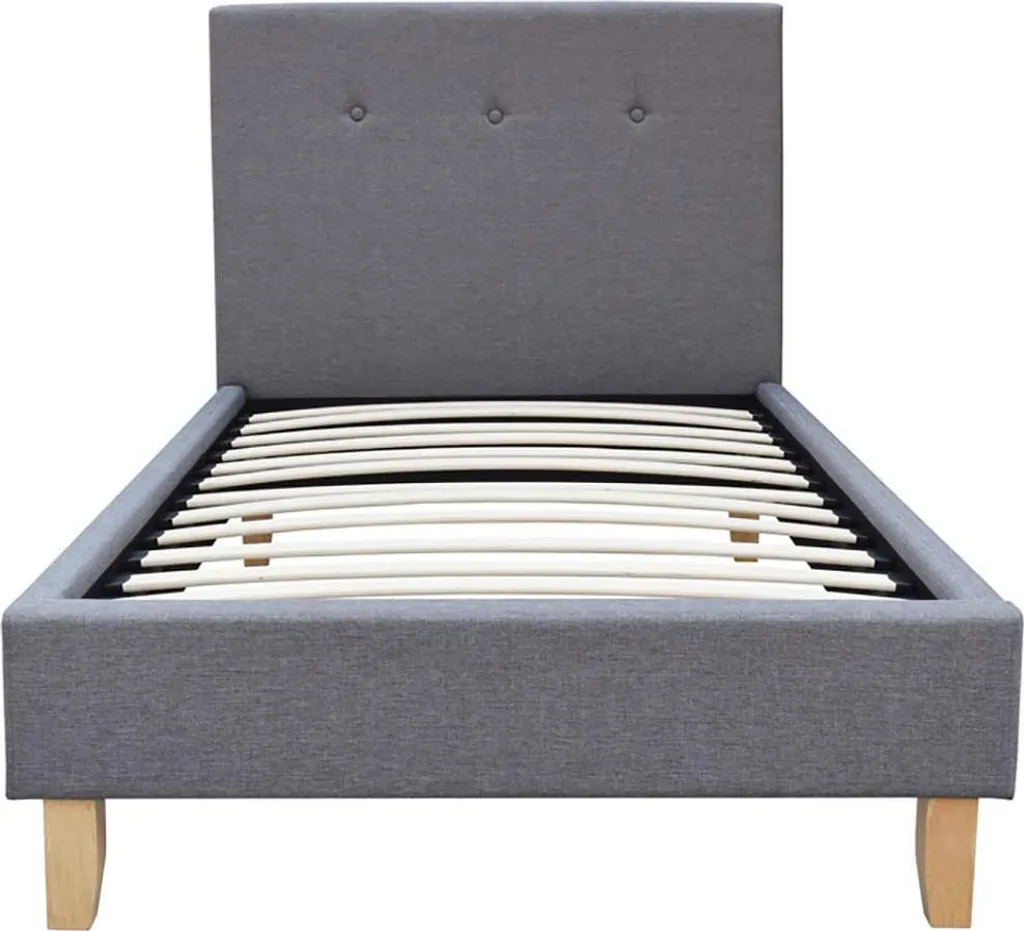Lit gain de place Elise gris 90x190 cm pour petits espaces et studios