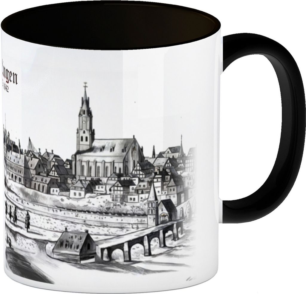 Tübingen 1642 Kaffeebecher in schwarz