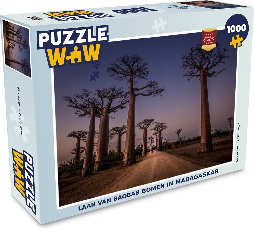 MuchoWow Puzzle 1000 Teile Allee der Affenbrotbäume in Madagaskar - Erwachsene - Rätsel