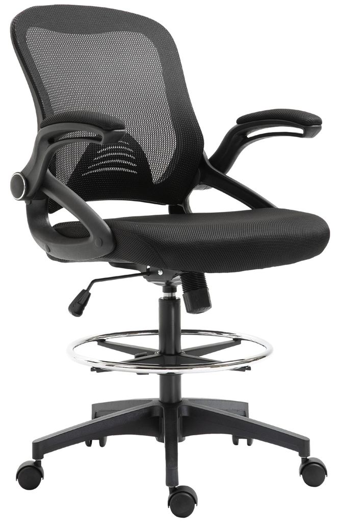 Vinsetto Mesh-kantoorstoel, ergonomische bureaustoel met Productafbeelding 