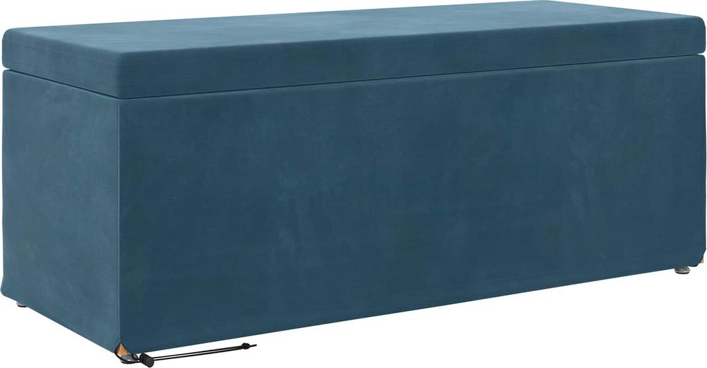 vidaXL Hocker Blau 101 x 41 x 40 cm Samt und Engineering Holz