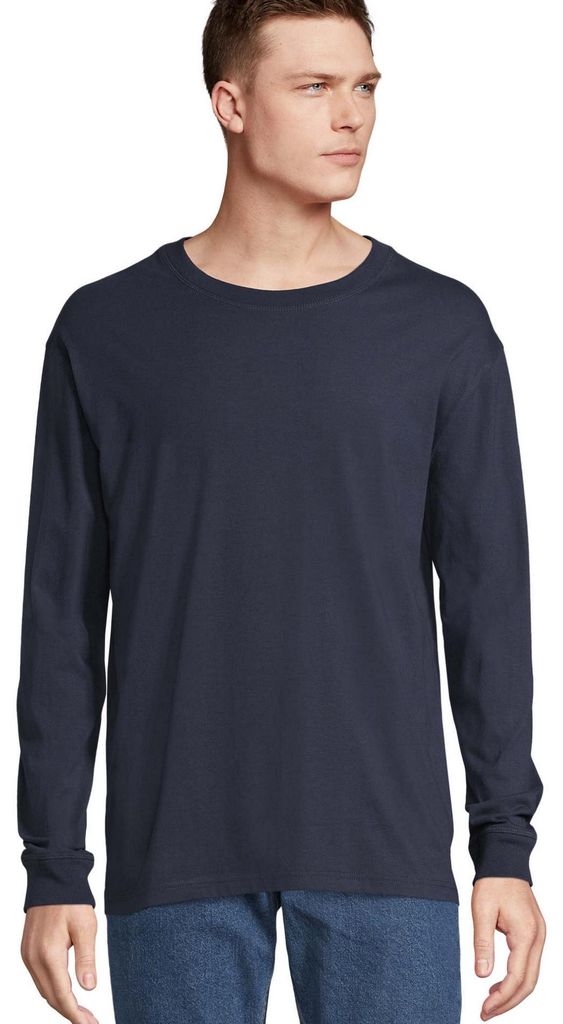 SOLS - "Pioneer" T-Shirt für Herren/Damen Uni Langärmlig LT1426 (3XL) (Dunkelblau)