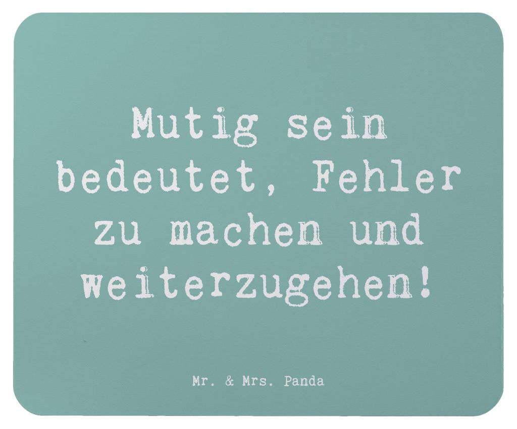 Mr. & Mrs. Panda Mousepad Spruch Fehler machen Lernen - Meeresbrise - Geschenk, Trost, Lebensweisheit, Mouse Pad, computermatte, Vertrauem, mauspad...