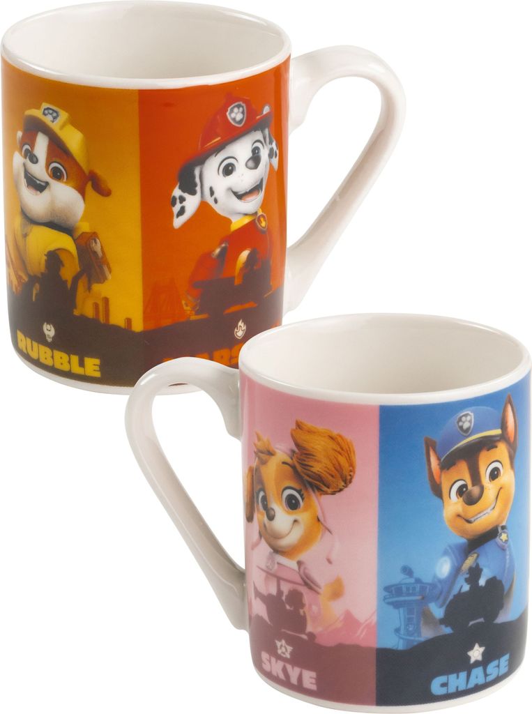 Paw Patrol Tasse für Kinder - Rubble, Chase, Skye und Marshall Kinderbecher Kindertasse aus Keramik 230 ml