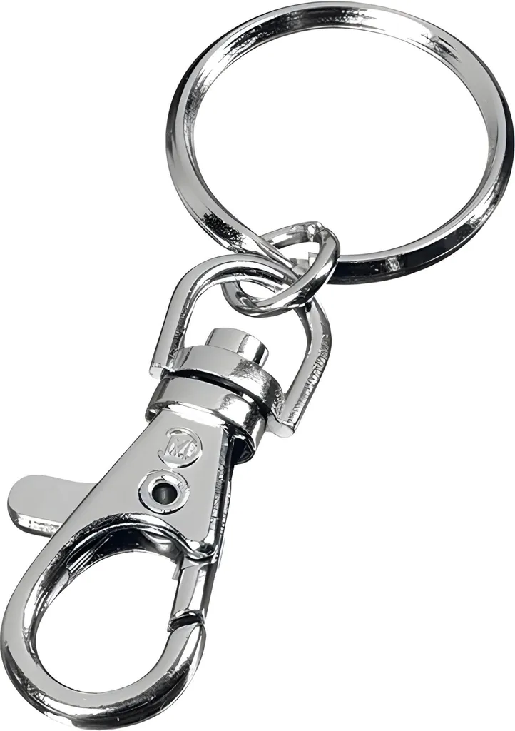 Mousqueton pour attacher vos clés au sac ou à la ceinture 65 mm argent