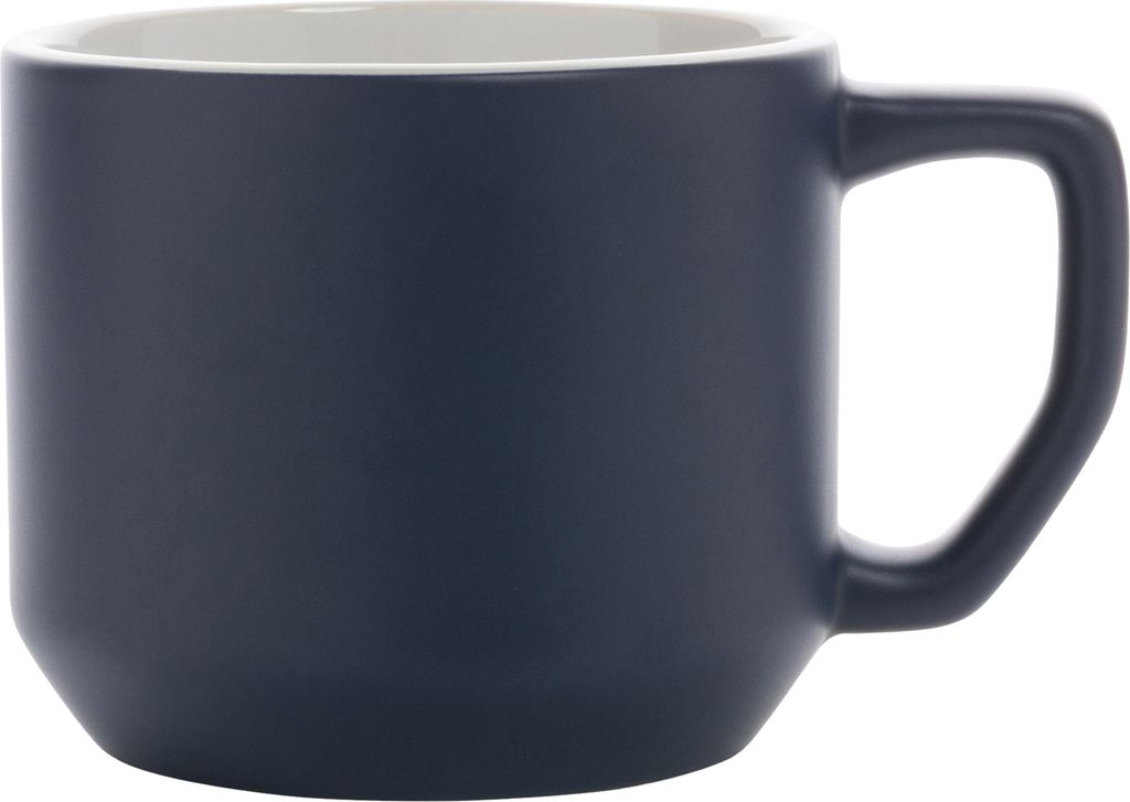 XD Collection - Kaffeebecher "Modern", Keramik, 350ml XD133 (Einheitsgröße) (Marineblau/Weiß)
