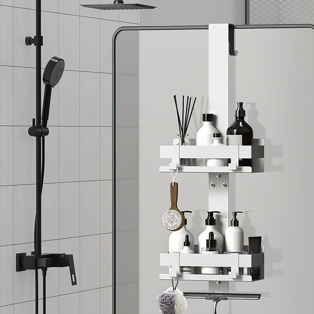 Duschablage zum Hängen, Duschregal aus Edelstahl SUS304 Ohne Bohrer für Rahmenlos Glastür, Shampoo Duschgel Halterung für Dusche