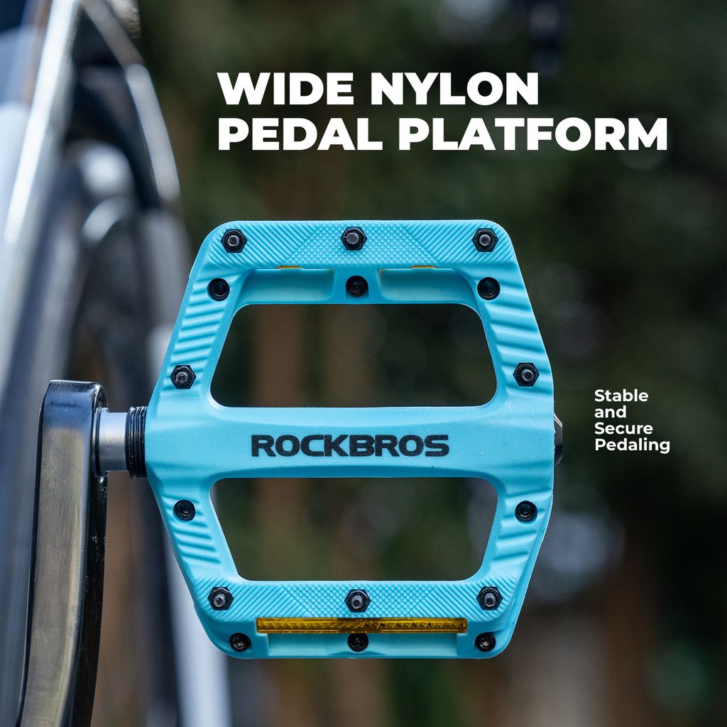 Pédales De Vélo ROCKBROS En Fibre De Carbone - 3 Roulements Scellés - Léger Et Noir - Neuf