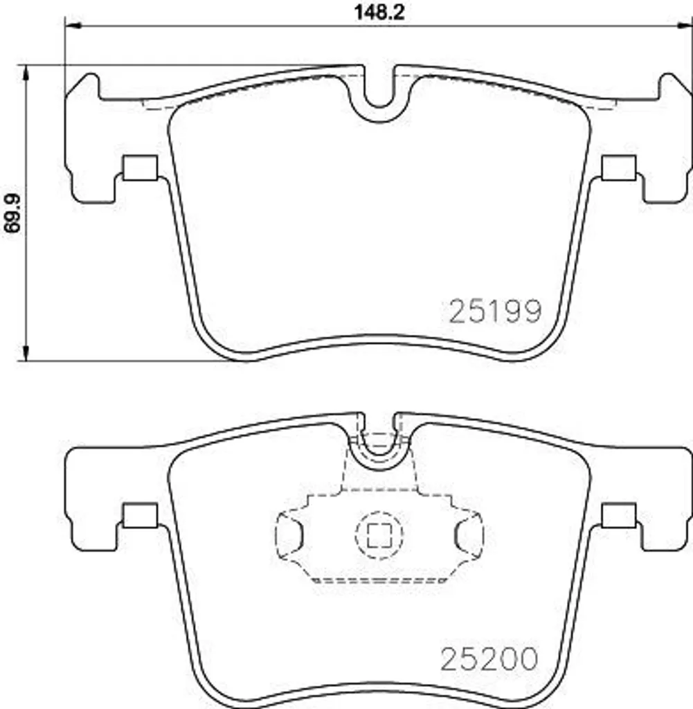 Plaquettes de frein silencieuses HELLA 8DB pour BMW Série 1 2 3 4