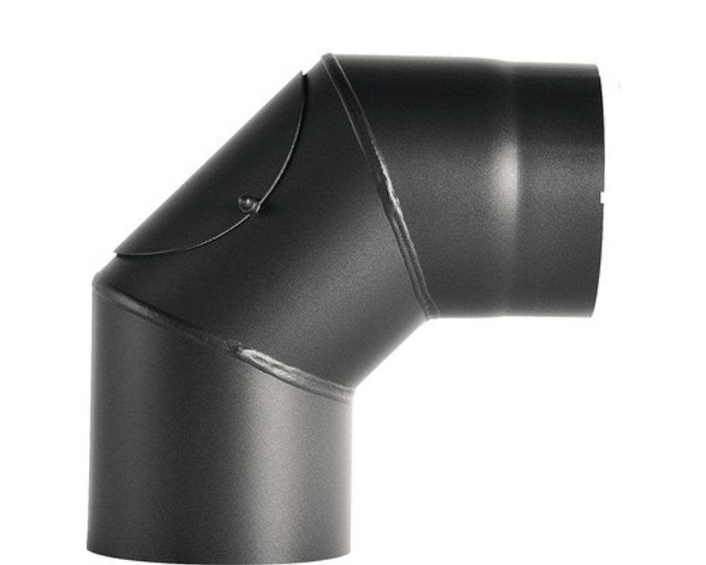 Horno Tubo Gartinex - Codo 90 ° Negro Esmaltado HQ 120