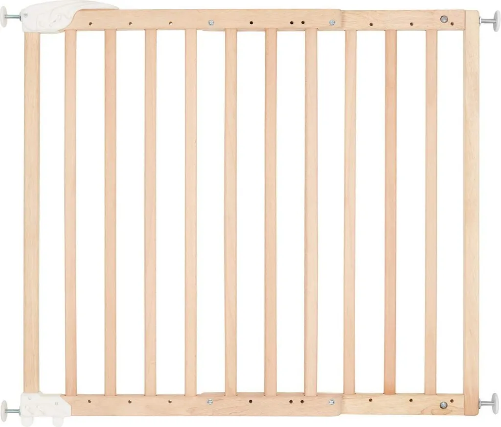 Barrière de Sécurité Extensible en Bois Naturel pour Escaliers et Portes