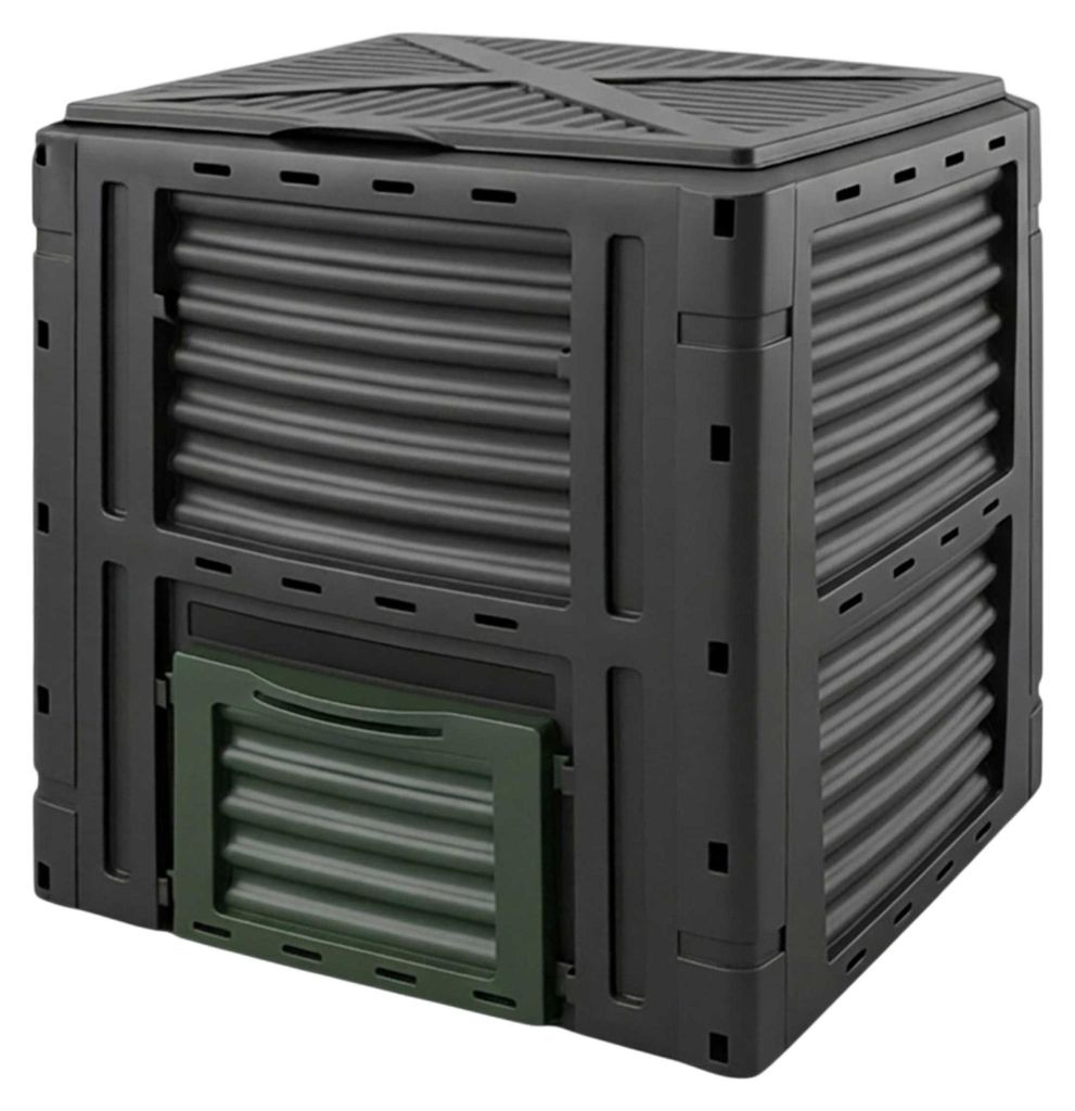 Compostier en plastique 80 x 80 cm, couleur anthracite - Image du produit 