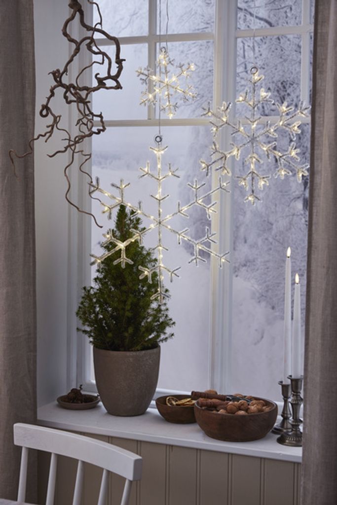Śnieżynka wisząca biała ciepła Led ICY 16 cm na baterie Zdjęcie produktu 7