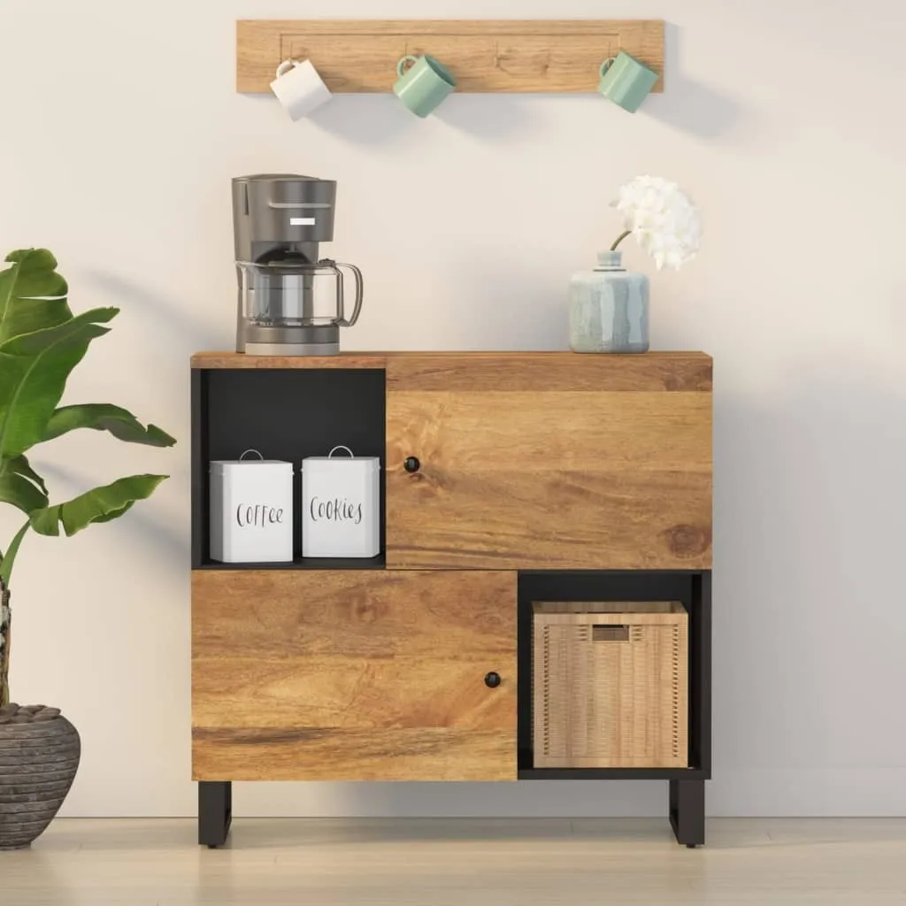 Credenza Etnica vidaXL 80cm Legno Mango | Mobiletto Boho-Chic 2 Ante