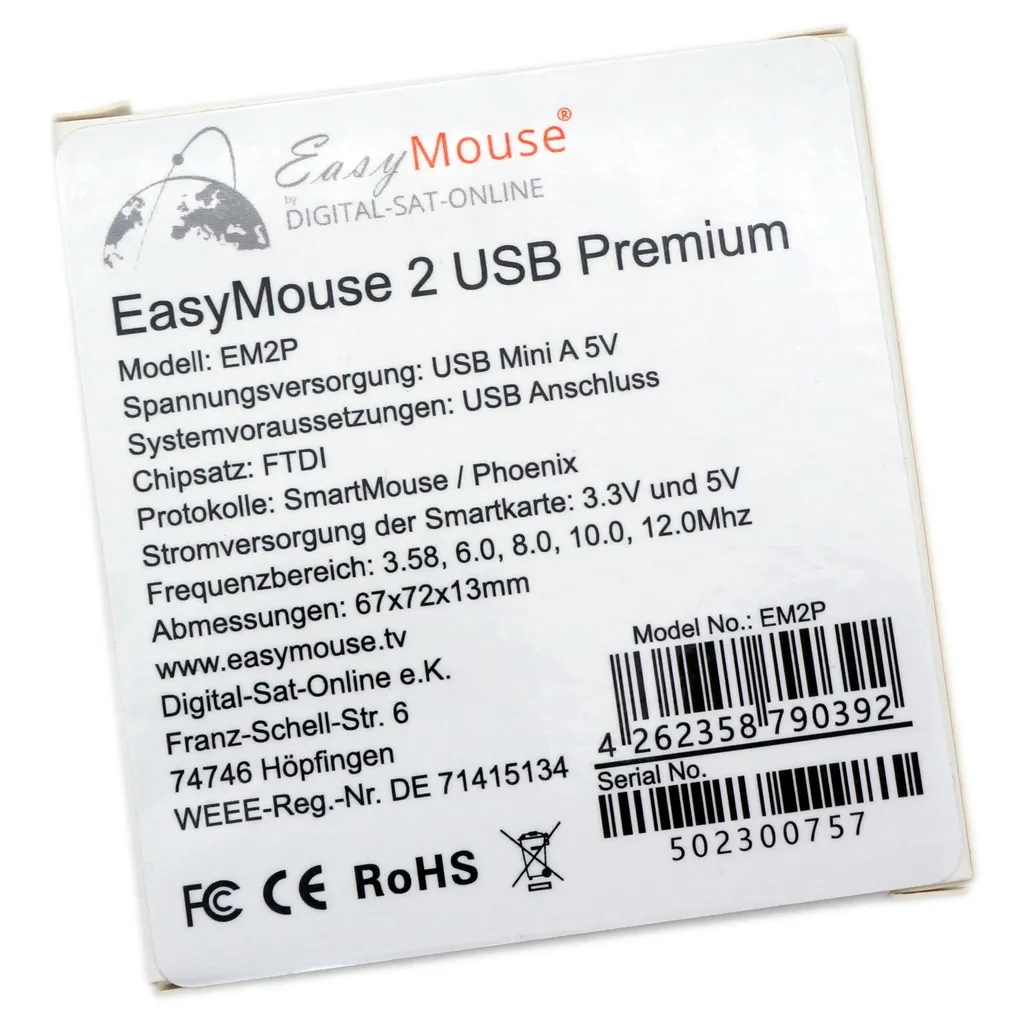 Smartmouse 2 EasyMouse USB Premium - 12MHz High Speed Programmer - 5