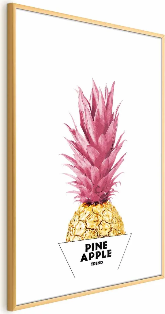 Quadro Ananas Oro 60x90 cm Cornice Dorata Elegante | Home Decor VIP