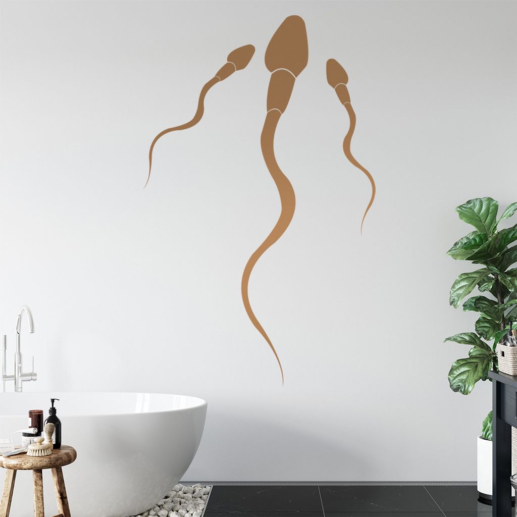 KIWISTAR Spermium Spermatozoon Wandtattoo in 6 Größen - Wandaufkleber Wall Sticker - Dekoration, Küche, Wohnzimmer, Schlafzimmer, Badezimmer