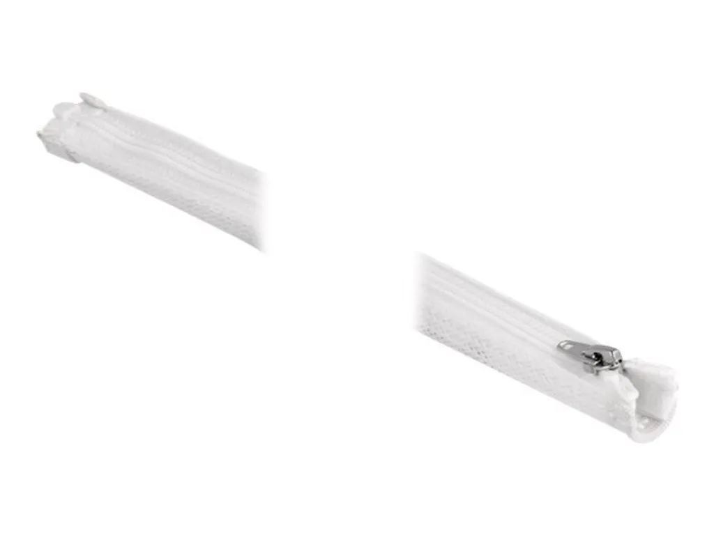 Organizzatore Cavi Delock 20821 Bianco con Zip - Design Pulito 1m